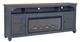 Legends Home Americana Corduroy Blue/Brown 86" Fireplace Console-0