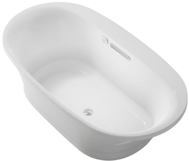KOHLER® Underscore® Ice Gray 66" x 36" Drop-In/Undermount Heated BubbleMassage™ Air Bath with Bask® Heated Surface-0