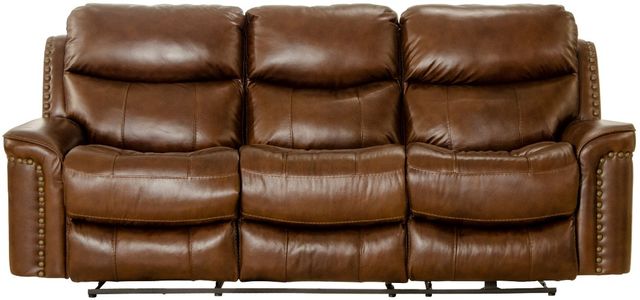 Catnapper® Ceretti Brown Leather Power Reclining Sofa-3