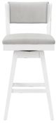 HH2 Home Clarion Sea White Wood/Upholstered Swivel Bar Stool-0