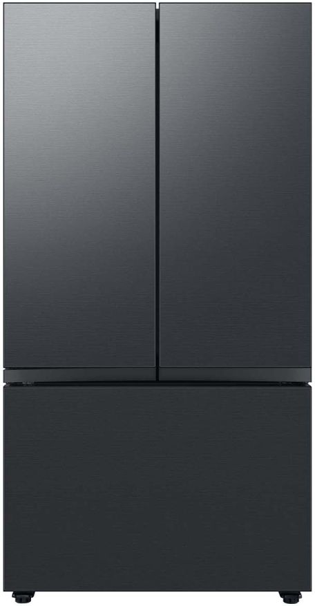 Samsung Bespoke 36" Matte Black Steel French Door Refrigerator Bottom Panel-1