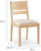 Bassett® Furniture Origins Spence Natural Dining Chair with Thrillist Linen Upholstered Seat-2