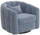 International Furniture Direct Veira Blue Swivel Glider Accent Chair-0
