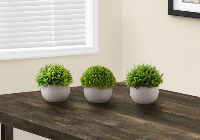 Monarch Specialties Inc. 3-Piece Taupe  5" Tall Artificial Potted Grass-3