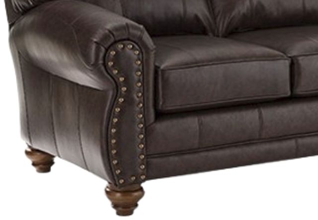 Best® Home Furnishings Customizable Noble Leather Sofa with Honey Birch Legs-1