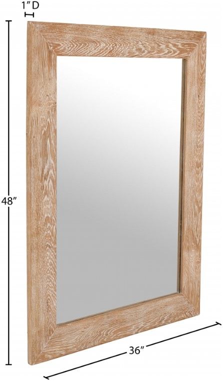Meridian Furniture Cresthill White Oak Mirror-4