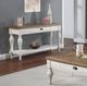 Winners Only® Augusta Rustic Brown Top Sofa Table with White Base-1