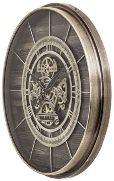 YHD Brown/Silver Bethel Gear Clock-3