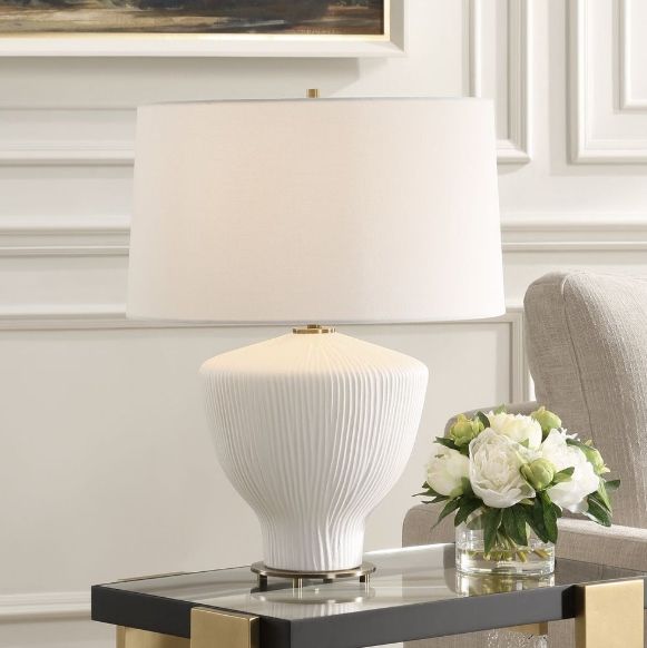Uttermost® Maisie White Table Lamp-2