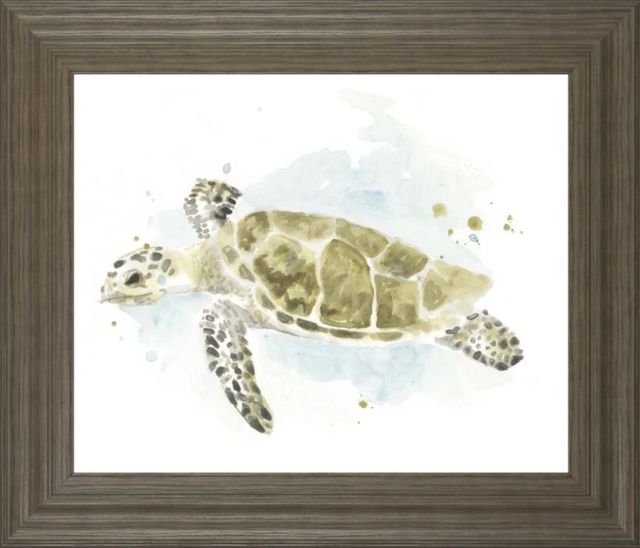 Classy Art Watercolor Sea Turtle Study II by June Erica Vess Wall Art-0
