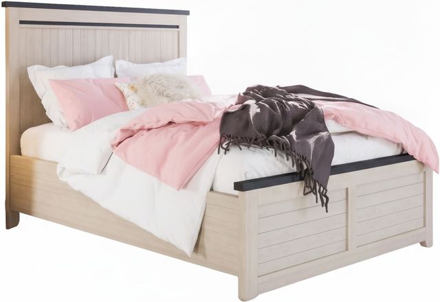 Jofran Inc. Madison County 4-Piece Vintage White Queen Panel Bedroom Set-2