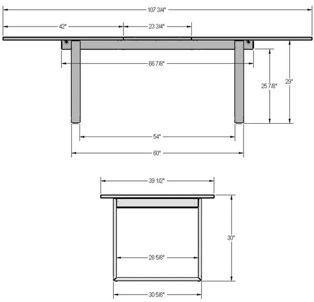 Amisco Customizable Burton Rectangular Dining Table-3