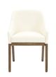 Leslie Ivory Upholstered Dining Arm Chair-1