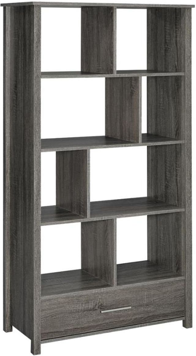 Coaster® Dylan Weathered Grey Bookcase