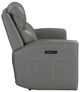 Liberty Furniture Camden Aline Light Gray Leather Power Reclining Loveseat with Console-5