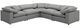 Coaster® Raleigh 5-Piece Gray Modular Sectional-0