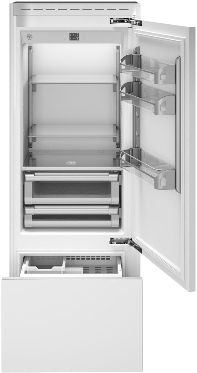 Bertazzoni Professional Series 30 in. 15.5 Cu. Ft. Panel Ready Built In Counter Depth Bottom Freezer Refrigerator