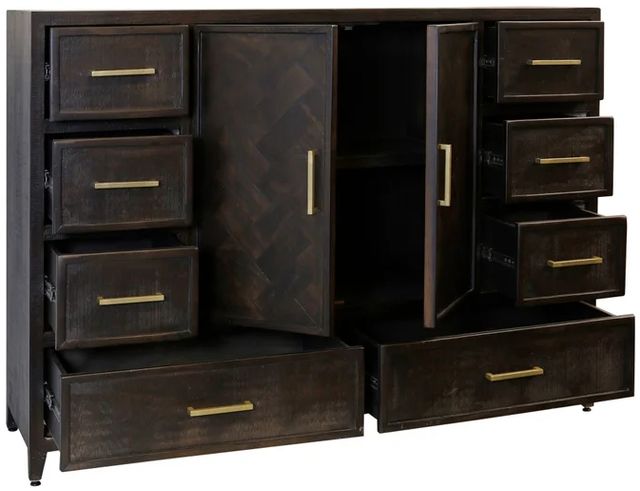 Stylecraft Burnt Umber Wardrobe Console Cabinet-1