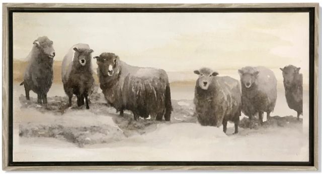Stylecraft Winter Sheeps I Beige/Black Wall Art-0