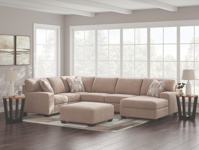 Benchcraft® Newellen 3-Piece Hemp Right-Arm Facing Sectional and Chaise-5