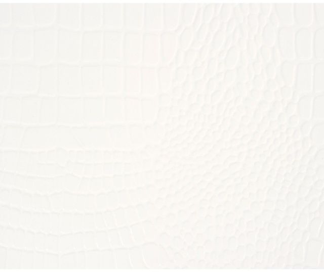 Mazin Furniture Alonza Metallic White Queen Panel Bed-2