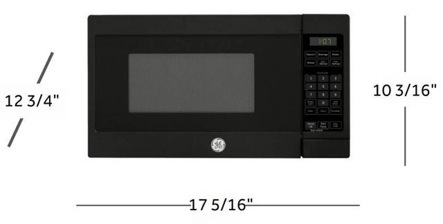 GE® 0.7 Cu. Ft. Black Countertop Microwave-4