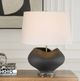 Uttermost® Nocturne Aged Black Table Lamp with Brass Accent-1