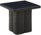 TOV Furniture Kayla Black Faux Plaster Indoor/Outdoor Side Table-0