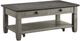 Homelegance® Granby Antique Gray Cocktail Table with Coffee Top -0