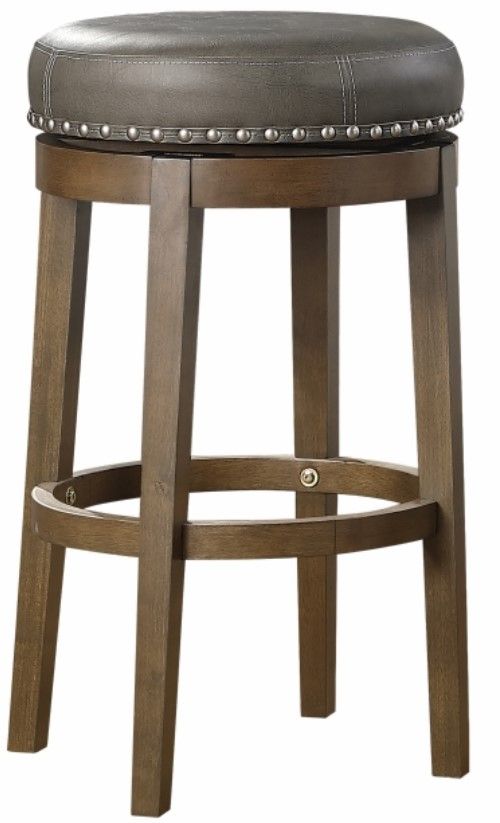 Homelegance® Westby Brown/Gray Swivel Pub Height Stool-0