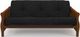 dhp furniture® Black Walnut Wood Futon with Arms-3
