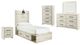 Signature Design by Ashley® Cambeck 5-Piece Whitewash Twin Panel Bed Set-0