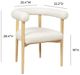 TOV Furniture Spara Cream/Natural Dining Arm Chair-2