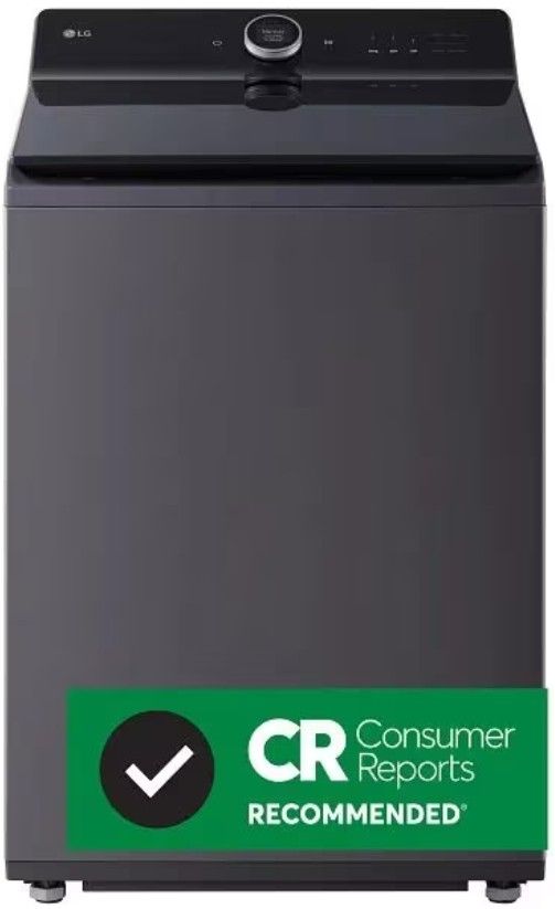 LG 5.5 Cu. Ft. Matte Black Impeller Top Load Washer with EasyUnload™, AI Sensing, ezDispense®, Water Faucet and LCD Digital Dial Control-1