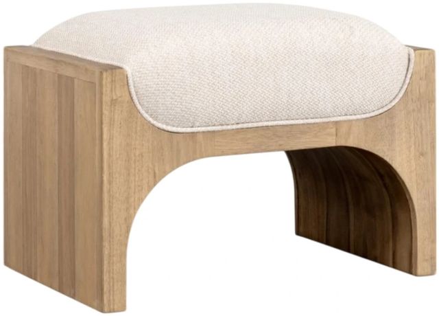 Modus Furniture Brentwood Brioche Upholstered Ottoman-0