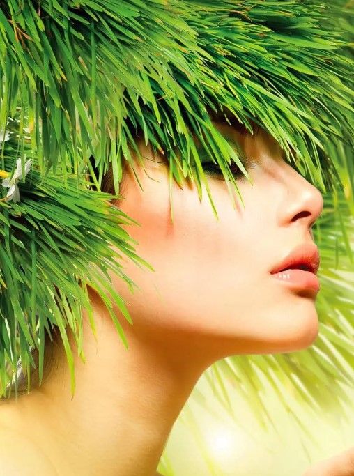 Classy Art Beige/Green Grassy Lady Wall Art-0