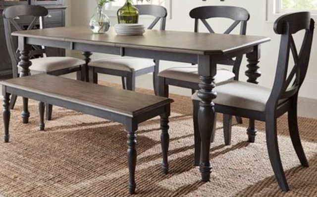 Liberty Furniture Ocean Isle 6-Piece Grey/Slate/Weathered Pine Dining Set-0