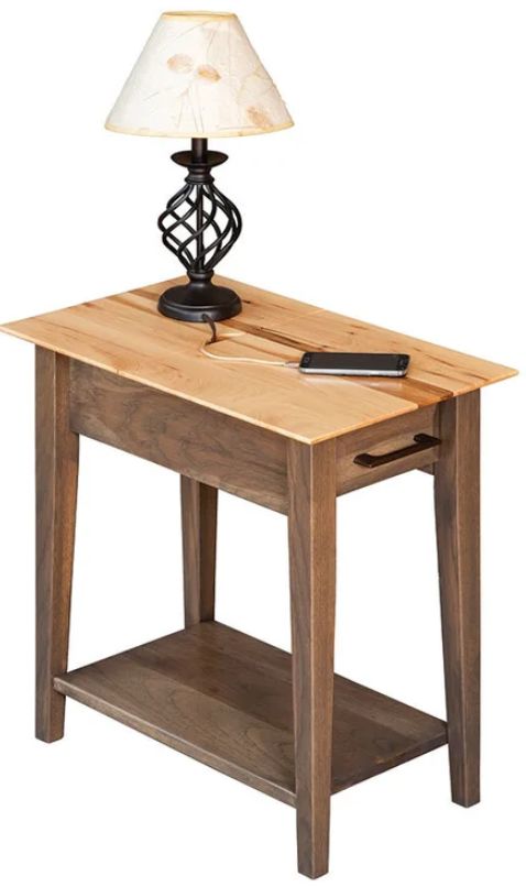 Country Classic Collection Customizable Simplicity Lifttop Chairside with Power Ports-1