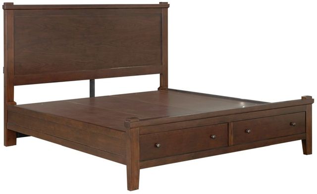 aspenhome® Channing Harvest Cherry California King Panel Storage Bed-2