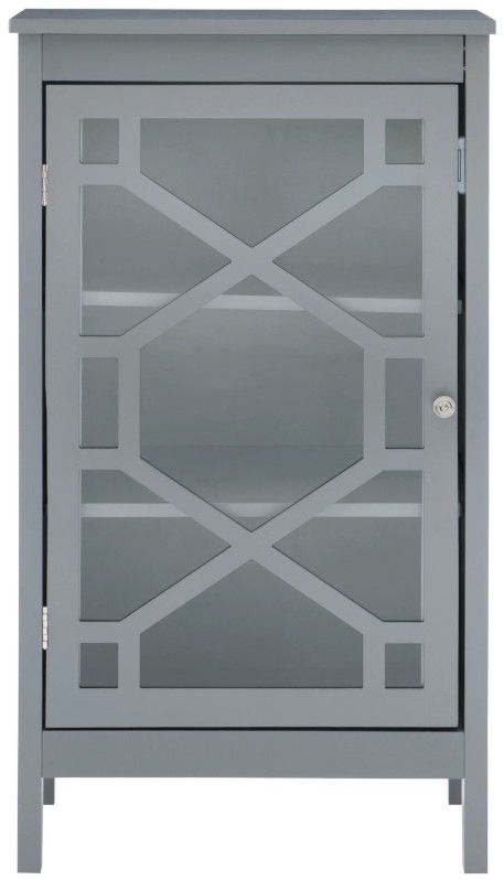Linon Fetti Gray Small Cabinet-3
