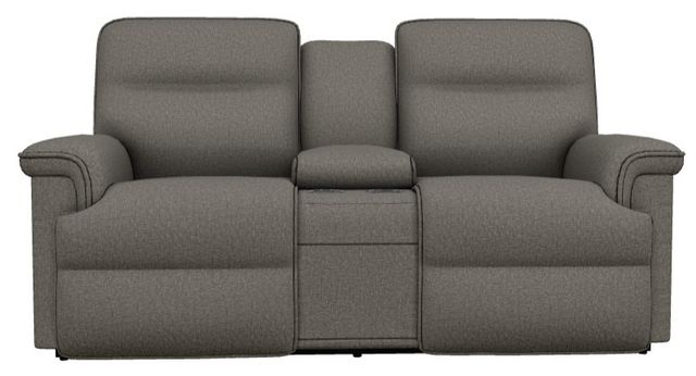 La-Z-Boy® Jay Granite Manual Reclining Loveseat with Console-1
