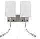 Cal® Lighting & Accessories Lakewood Brushed Steel/White Wall Lamp-2
