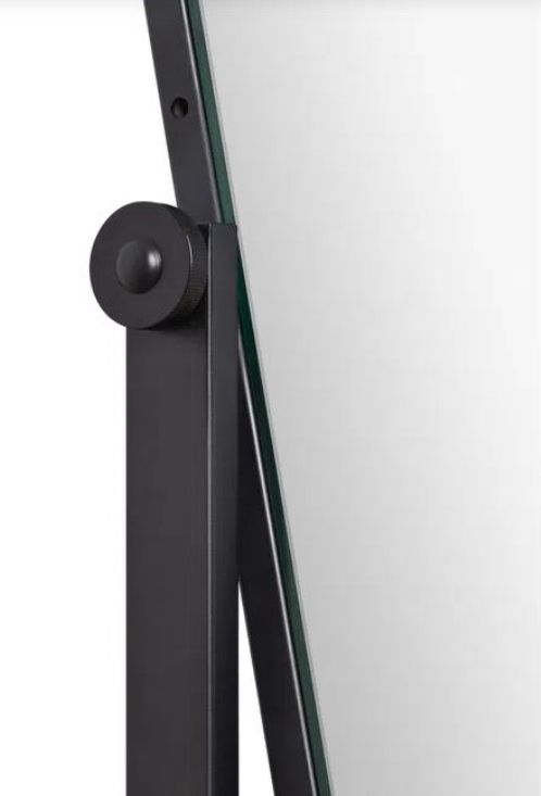 Renwil® Samira Matte Black Floor Mirror-2