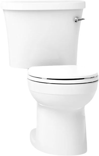 KOHLER® Kingston™ White 2-Piece Right-Hand Trip Round-Front Toilet, 1.28 Gpf-0