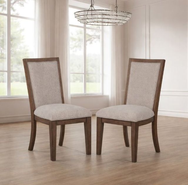 New Classic® Home Furnishings Augusta 2-Piece Rustic Brown/Gray Side Chair Set-1