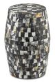 Currey & Company Talli Natural Horn/Black/Sand Accent Table/Stool-0