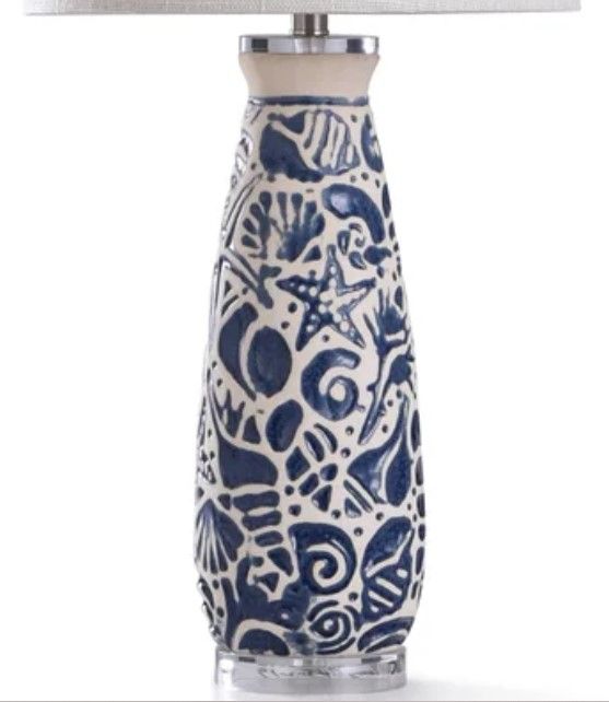 Stylecraft Maris Blue/White Table Lamp-1