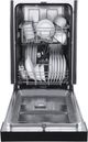 FORNO® Polo 18" Black Front Control Built In Dishwasher-2