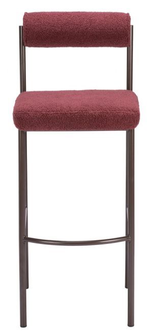Zuo® Modern Livorno Bronze/Red Barstool-2