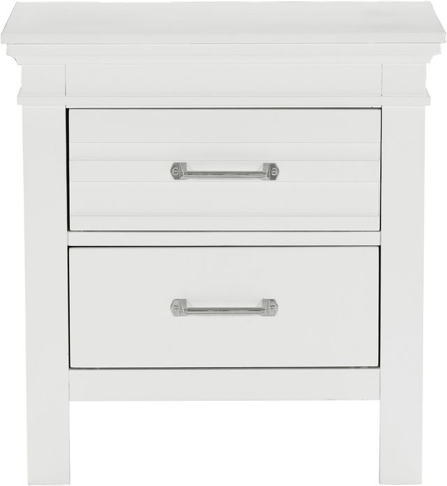 Mazin Furniture Blaire Farm White Nightstand-1
